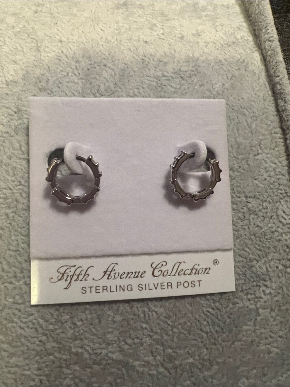 Fifth Avenue Collection Sterling Silver Hoop Earrings - Silver